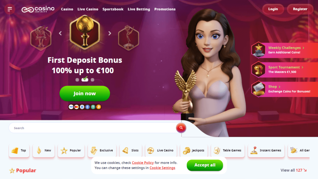 Infinity casino Deposit bonus Infinity καζίνο μπόνους κατάθεσης